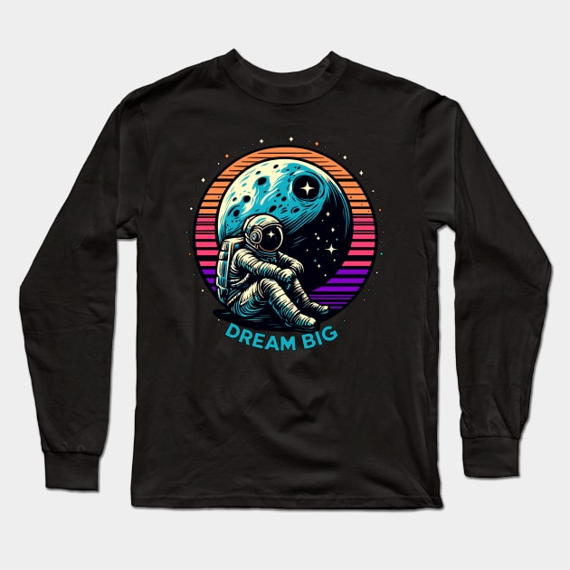 dream big astronaut v2 Long Sleeve T-Shirt by hunnydoll